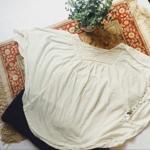 LOFT Eyelet Poncho Style Top